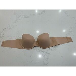 Spanx Nude Strapless Bra 36DD Beige Smoothing Seamless‎ Wedding Guest Bra